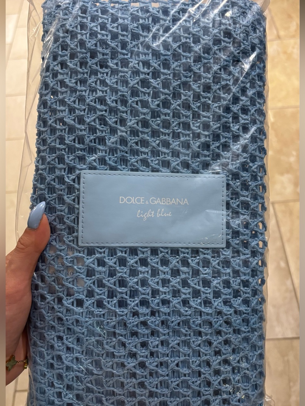 Dolce & Gabbana Light Blue beach bag